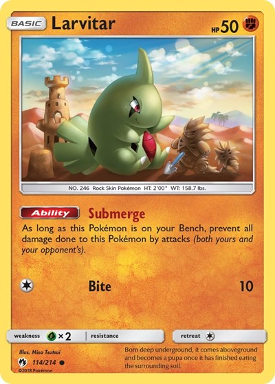 SM8: Larvitar (114) (Reverse Holofoil)