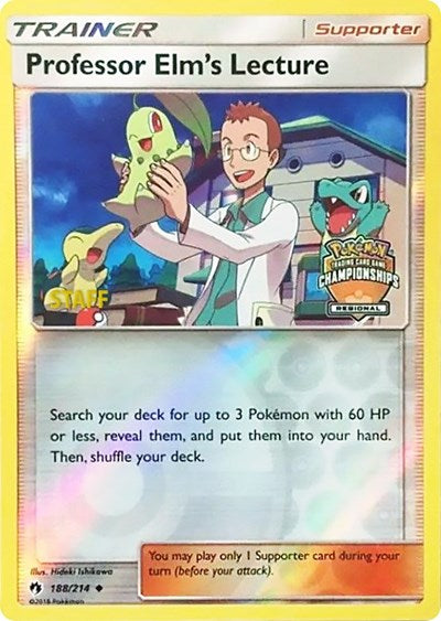 PR: Professor Elm's Lecture - 188/214 (Regional Championships) [Staff] (Reverse Holofoil)