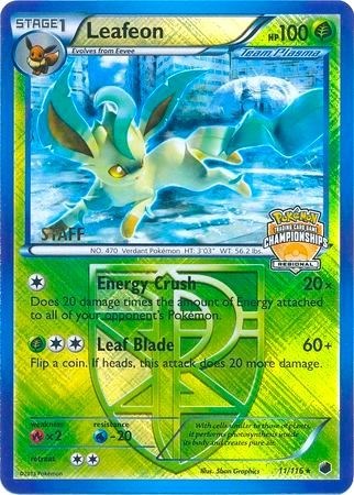 PR: Leafeon - 11/116 (Regional Championships) [Staff] (Reverse Holofoil)