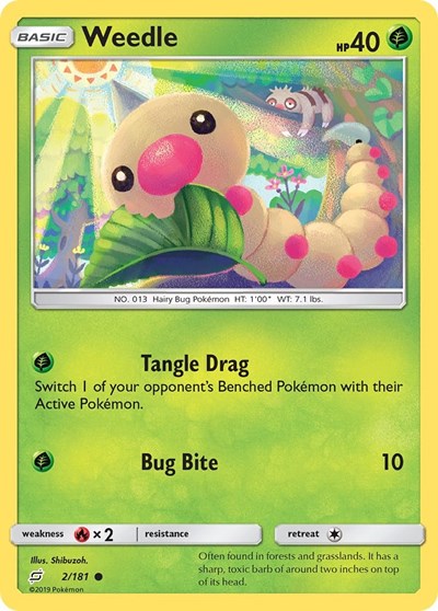 SM9: Weedle (2) (Reverse Holofoil)