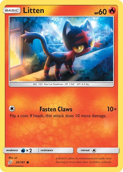 SM9: Litten (Reverse Holofoil)