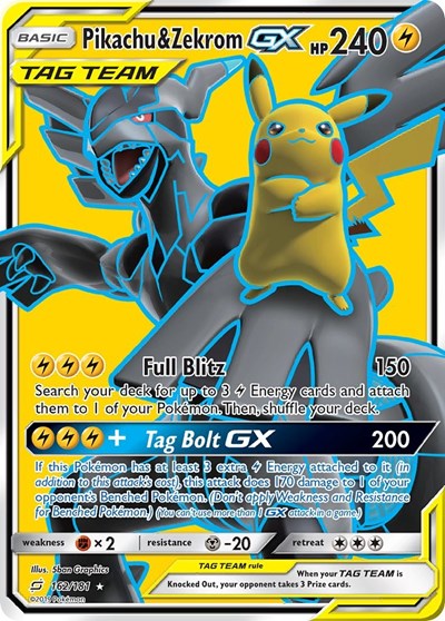 SM9: Pikachu & Zekrom GX (Full Art) (Holofoil)
