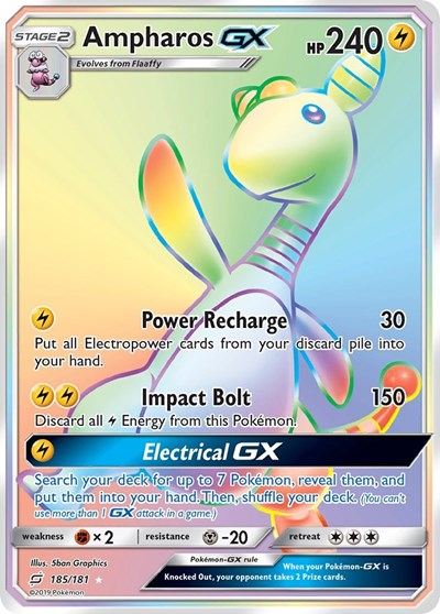 SM9: Ampharos GX (Secret) (Holofoil)