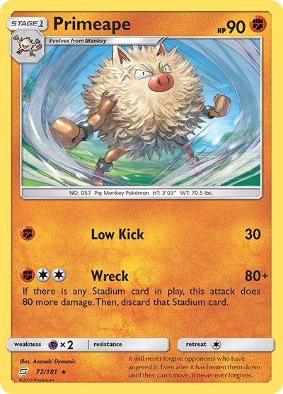 SM9: Primeape (Reverse Holofoil)