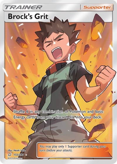 SM9: Brock's Grit (Full Art) (Holofoil)