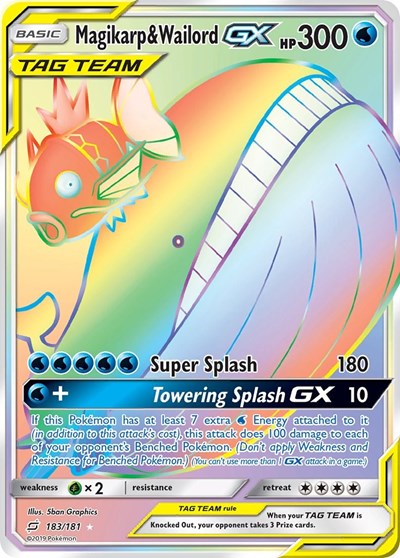 SM9: Magikarp & Wailord GX (Secret) (Holofoil)