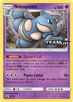 SMP: Nidoqueen - SM160 (Prerelease) [Staff] (Holofoil)