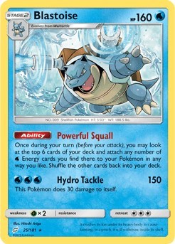 PR: Blastoise - 25/181 (Cracked Ice Holo) (Holofoil)