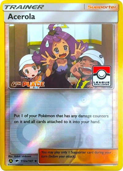 PR: Acerola - 112a/147 (League Challenge) [4th Place] (Reverse Holofoil)
