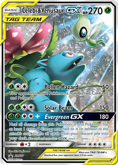 SMP: Celebi & Venusaur GX - SM167 (Holofoil)