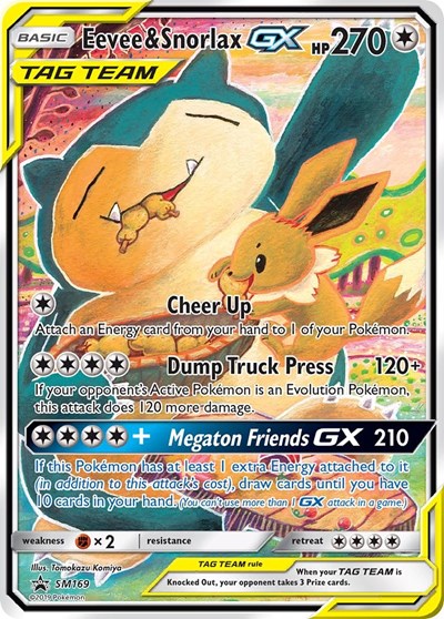 SMP: Eevee & Snorlax GX - SM169 (Holofoil)