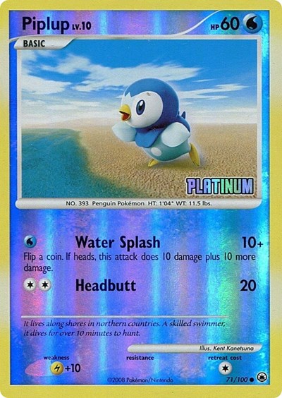 BKP: Piplup - 71/100 [Platinum] (Reverse Holofoil)