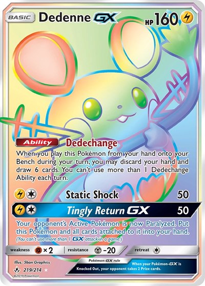 SM10: Dedenne GX (Secret) (Holofoil)
