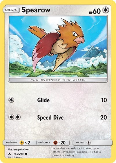 SM10: Spearow (Reverse Holofoil)