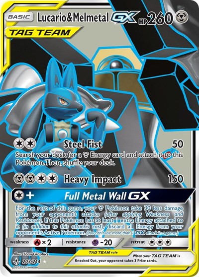 SM10: Lucario & Melmetal GX (Full Art) (Holofoil)