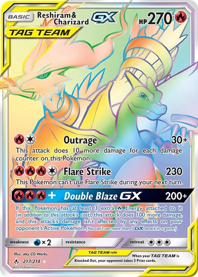 SM10: Reshiram & Charizard GX (Secret) (Holofoil)