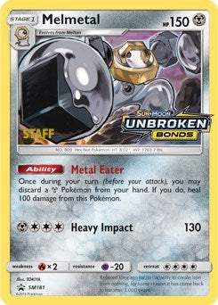 SMP: Melmetal - SM181 (Prerelease) [Staff] (Holofoil)