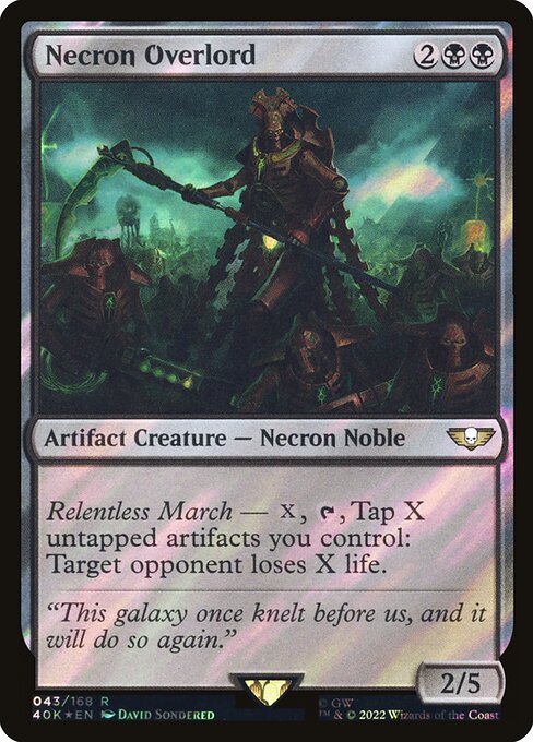 40K: Necron Overlord (Surge Foil)