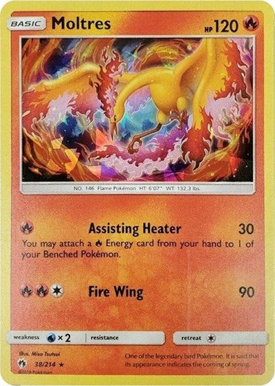 PR: Moltres - 38/214 (Cracked Ice Holo) (Holofoil)