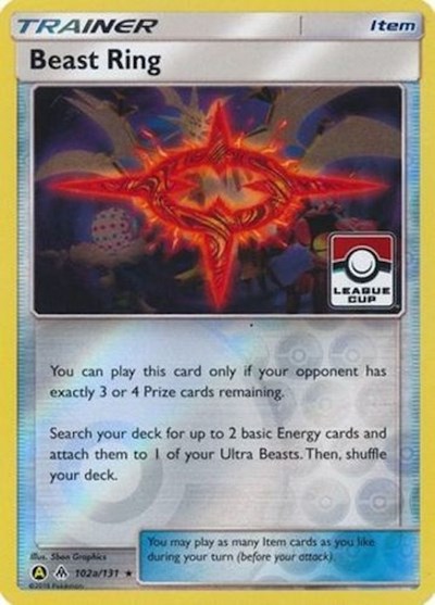 PR: Beast Ring - 102a/131 (League Cup) (Reverse Holofoil)