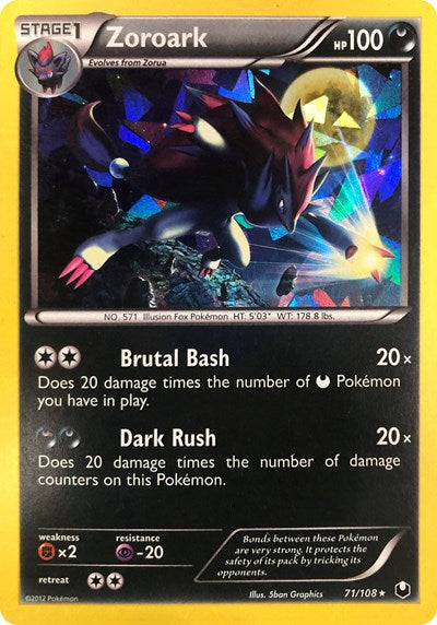 PR: Zoroark - 71/108 (Cracked Ice Holo) (Holofoil)