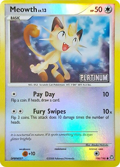 BKP: Meowth - 106/146 [Platinum] (Reverse Holofoil)