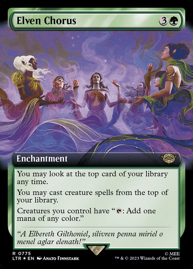 Elven Chorus (Extended Art) (Surge Foil) [Foil] :: LTR