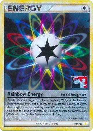 PR: Rainbow Energy - 104/123 (League Promo) (Reverse Holofoil)