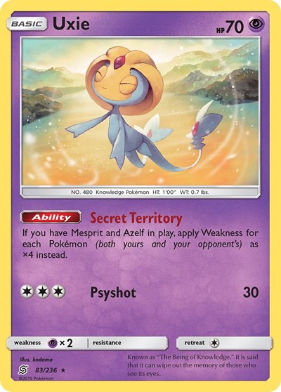 SM11: Uxie (Reverse Holofoil)
