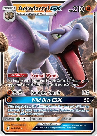 SM11: Aerodactyl GX (Holofoil)