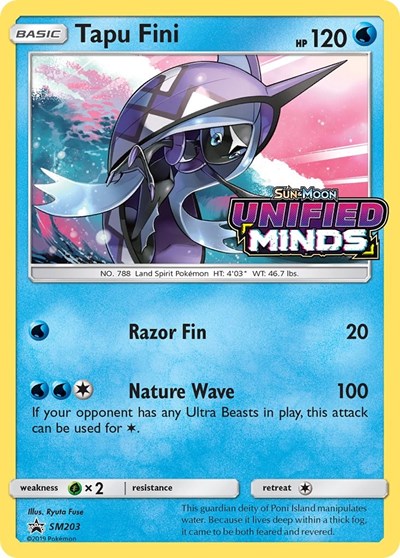 SMP: Tapu Fini - SM203 (Prerelease) (Holofoil)