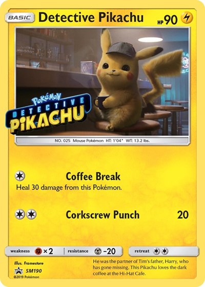 SMP: Detective Pikachu - SM190 (Stamped) (Holofoil)