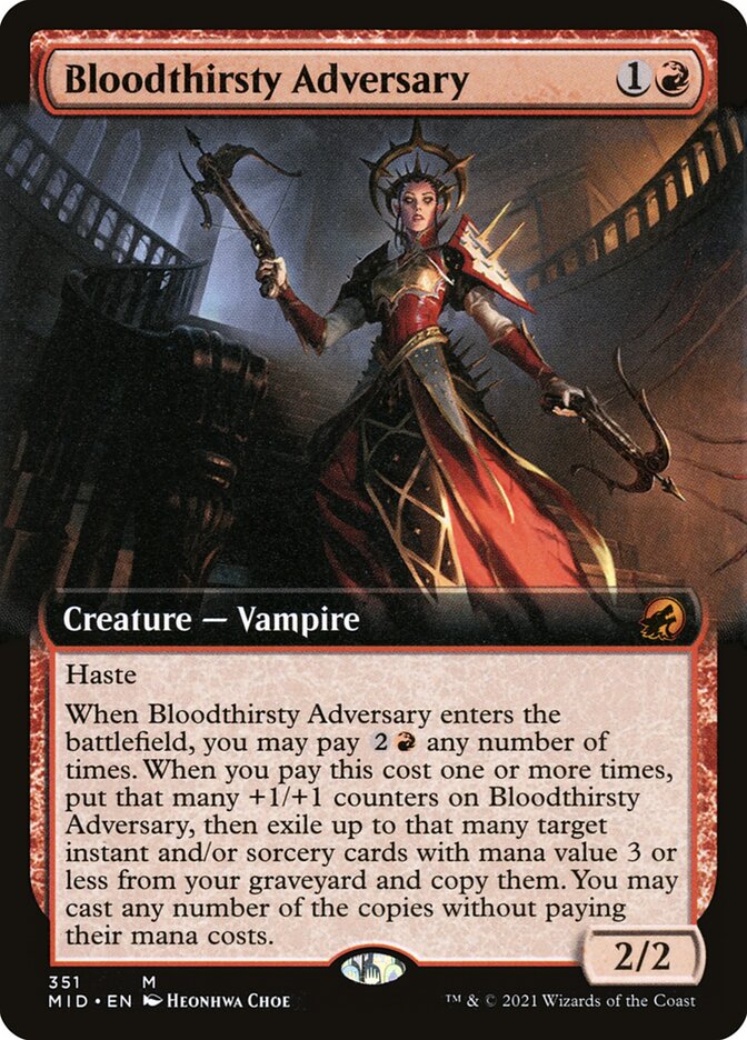 Bloodthirsty Adversary (Extended Art) [Foil] :: MID