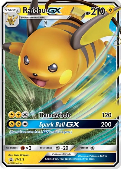 SMP: Raichu GX - SM213 (Holofoil)