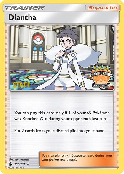 PR: Diantha - 105/131 (Regional Championships) [Staff] (Reverse Holofoil)