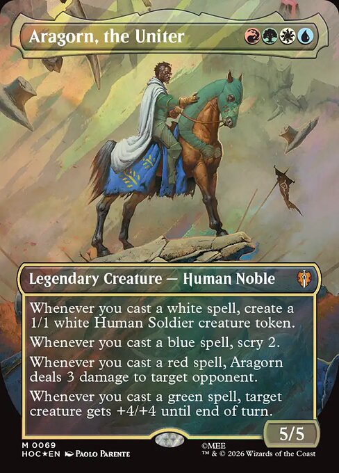 HOC: Aragorn, the Uniter (Borderless) (Surge Foil)
