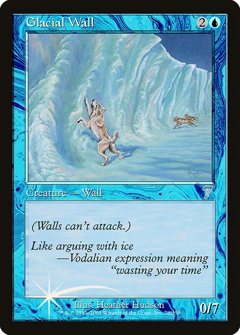 7ED: Glacial Wall (Foil)