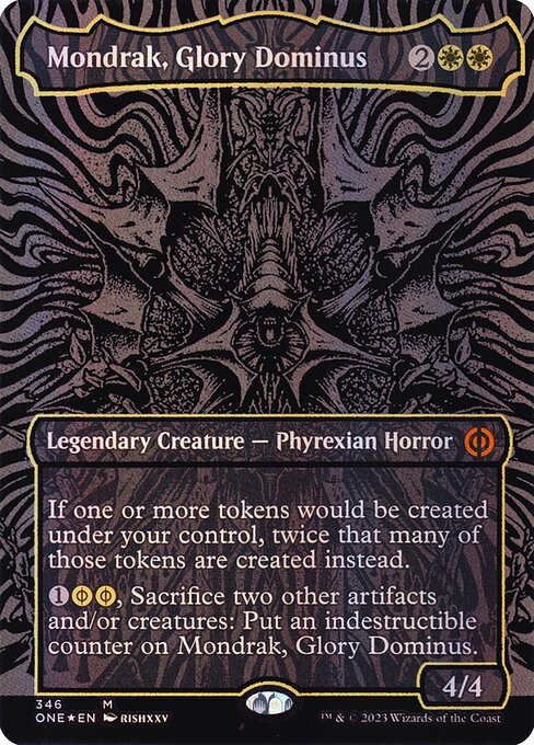 ONE: Mondrak, Glory Dominus (Oil Slick Raised Foil)