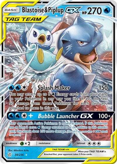 SM12: Blastoise & Piplup GX (Holofoil)