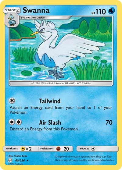 SM12: Swanna (Reverse Holofoil)