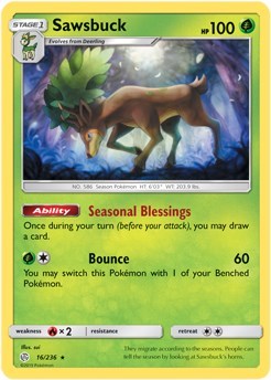 PR: Sawsbuck - 16/236 (Prerelease Kit Exclusive)