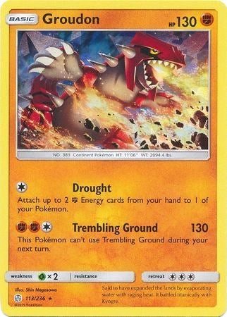 PR: Groudon - 113/236 (Cracked Ice Holo) (Holofoil)