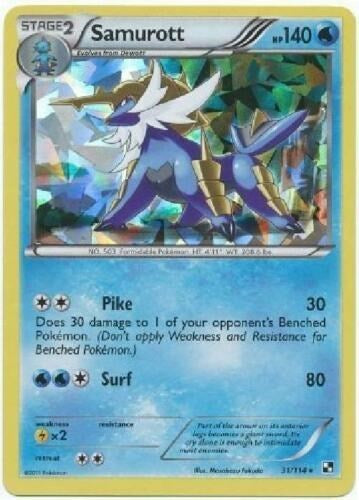 PR: Samurott - 31/114 (Cracked Ice Holo) (Holofoil)
