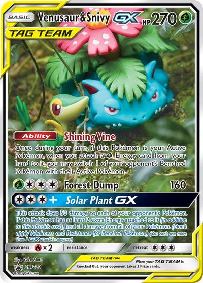 SMP: Venusaur & Snivy GX - SM229 (Holofoil)