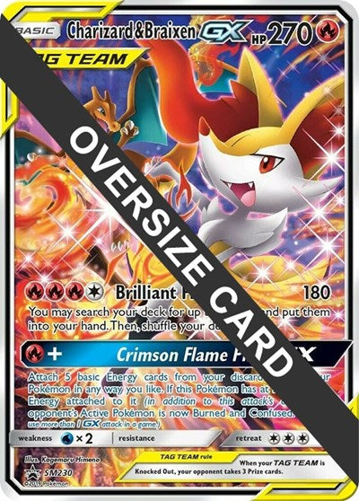 PR: Charizard & Braixen GX - SM230 (SM Black Star Promo) (Holofoil)
