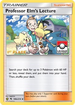 PR: Professor Elm's Lecture - 188a/214 (League Challenge) [1st Place] (Reverse Holofoil)
