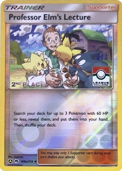 PR: Professor Elm's Lecture - 188a/214 (League Challenge) [2nd Place] (Reverse Holofoil)