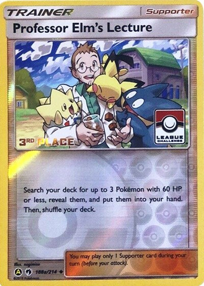 PR: Professor Elm's Lecture - 188a/214 (League Challenge) [3rd Place] (Reverse Holofoil)