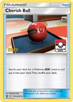 PR: Cherish Ball - 191a/236 (League Cup) [Staff] (Reverse Holofoil)
