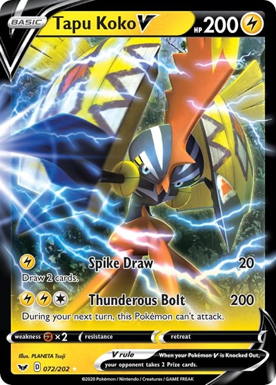 SWSH01: Tapu Koko V (Holofoil)
